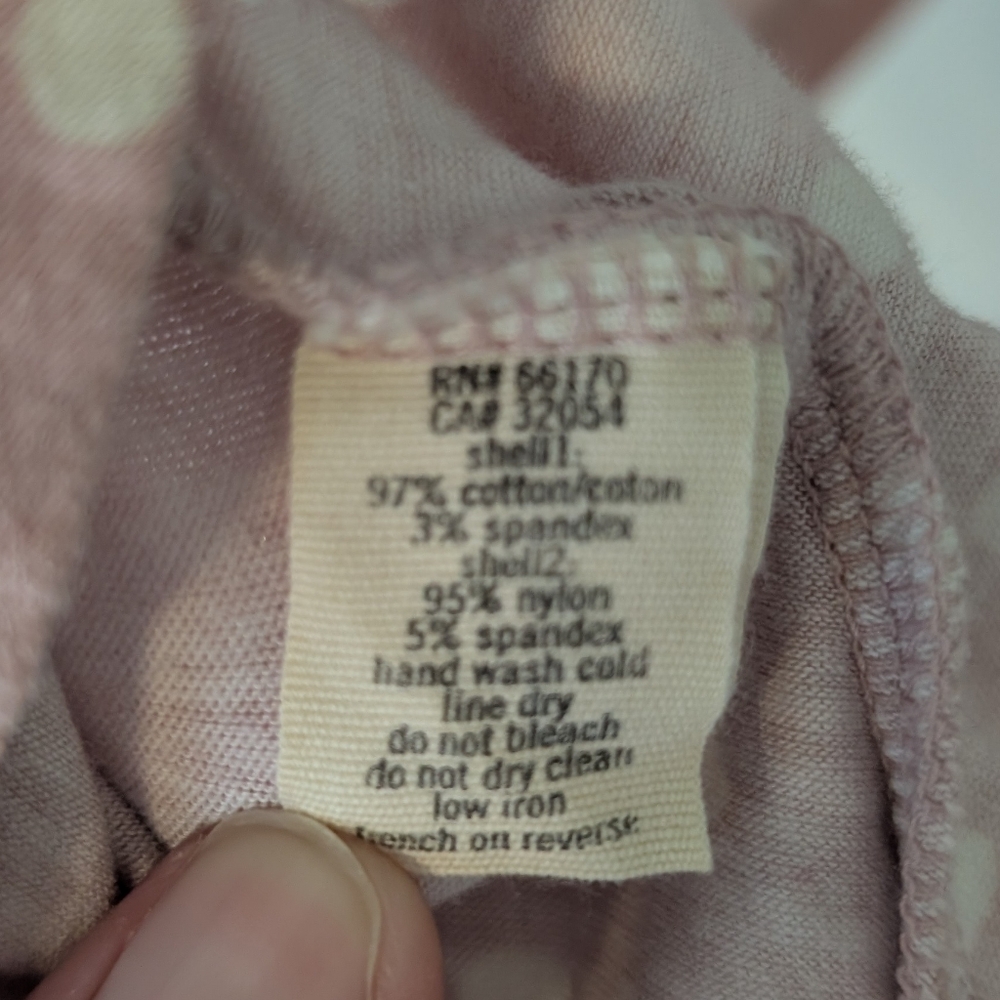 Small Pins and Needles Pink Polka Dot Peplum Mesh Button Front Tank Top - Picture 4 of 4